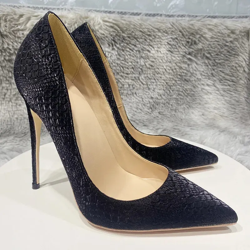 12cm Sexy Thin Heels Pointed Toe Pumps