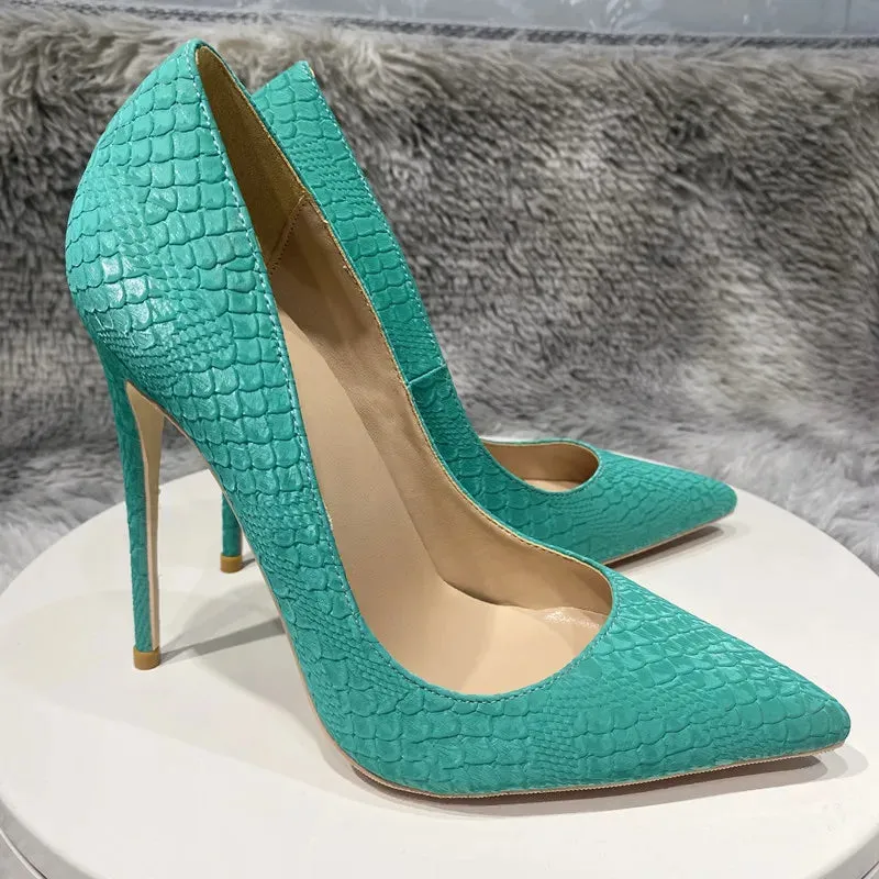 12cm Sexy Thin Heels Pointed Toe Pumps