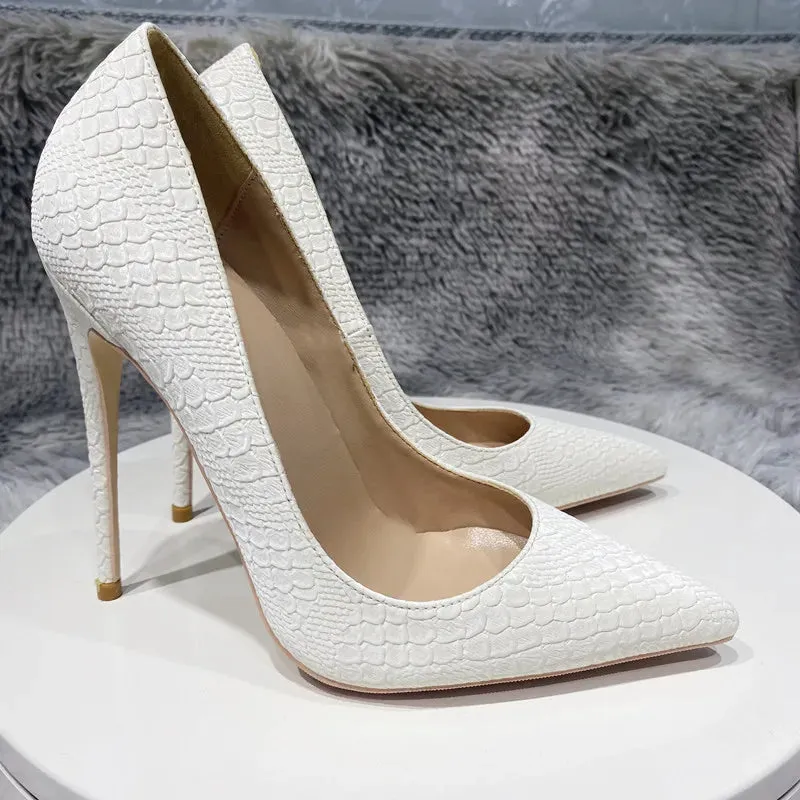 12cm Sexy Thin Heels Pointed Toe Pumps