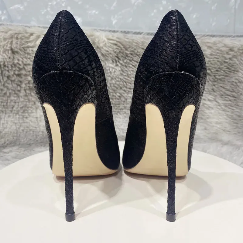 12cm Sexy Thin Heels Pointed Toe Pumps