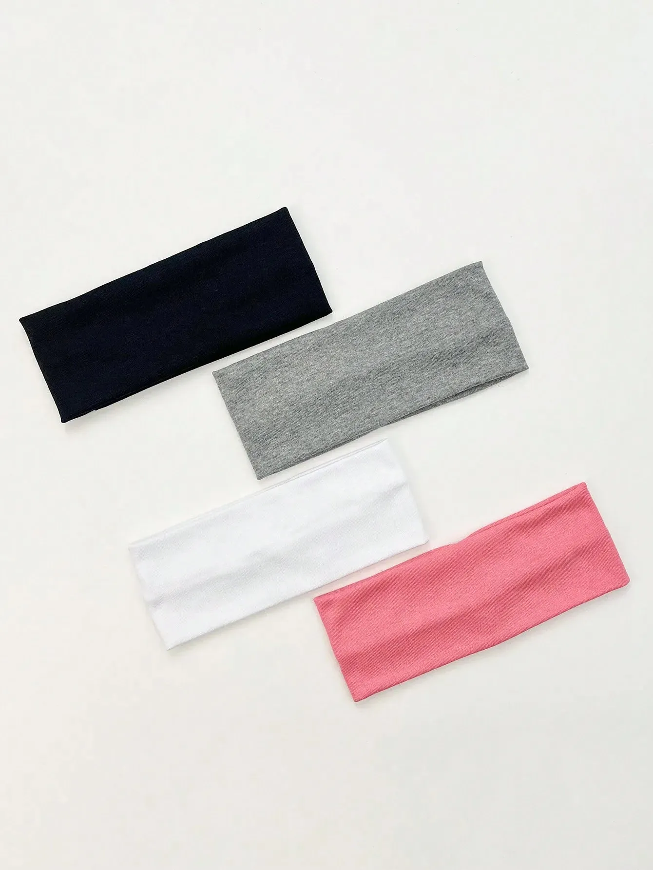 4-Piece Set of Fashion Knitted Hair Bands - Wide Elastic Headbands for Women
