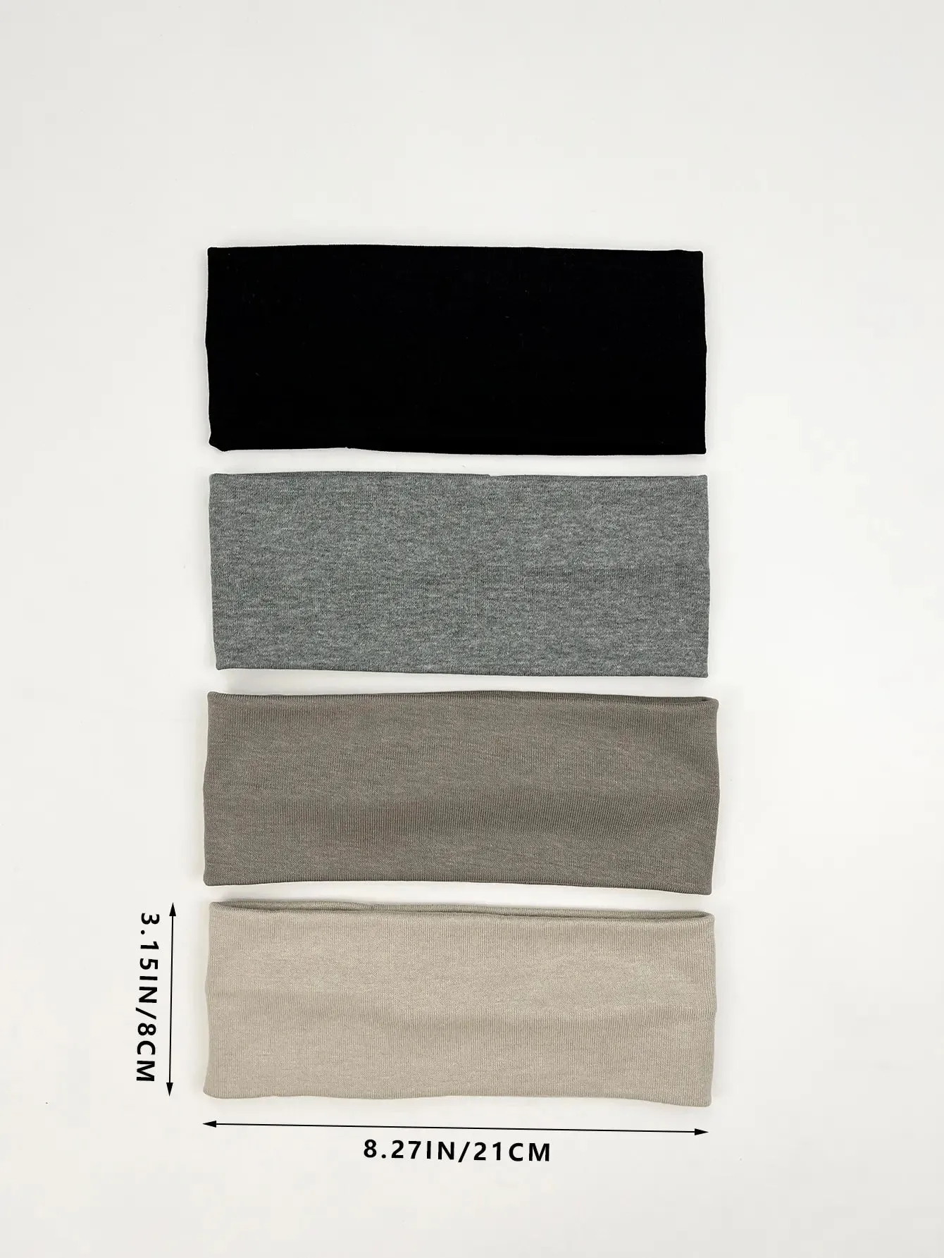 4-Piece Set of Fashion Knitted Hair Bands - Wide Elastic Headbands for Women