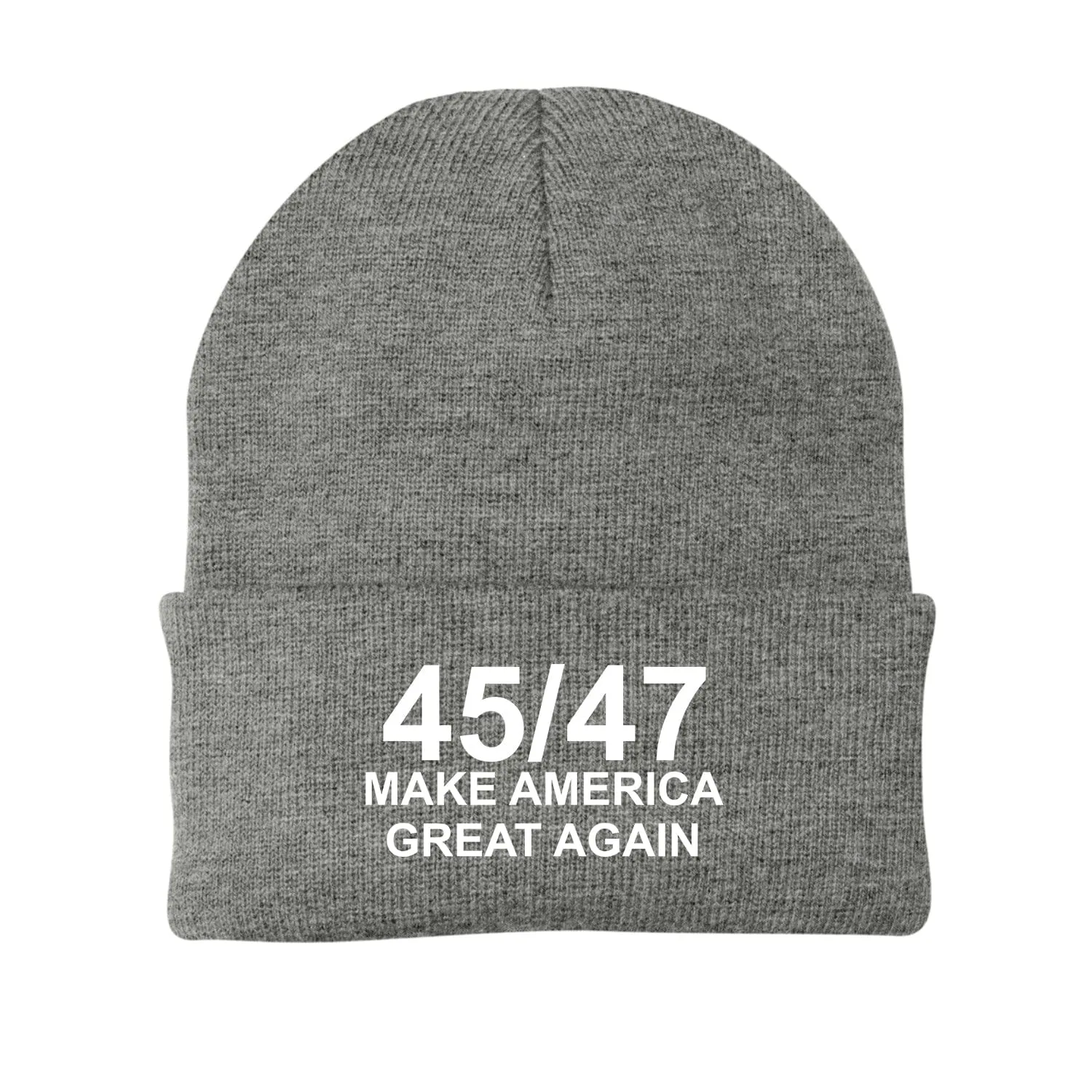 45/47 MAGA Trump Embroidered Beanie