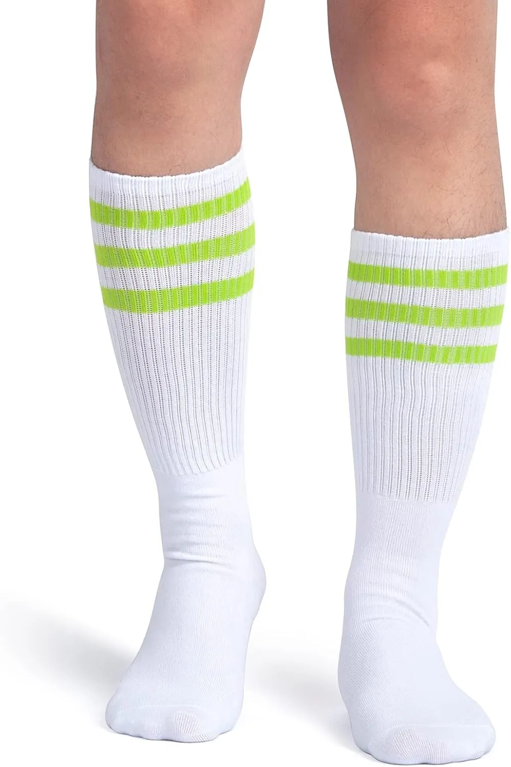 5 Piece Sweatbands Striped Socks Set Sports Headband Wristbands High Tube Socks