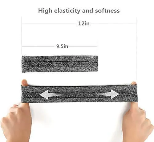 6Pack Sweat Bands Headbands for Women Workout, Women's Fashion Non Slip Headband, Moisture Wicking Sweatband for Sports Running Athletic Yoga