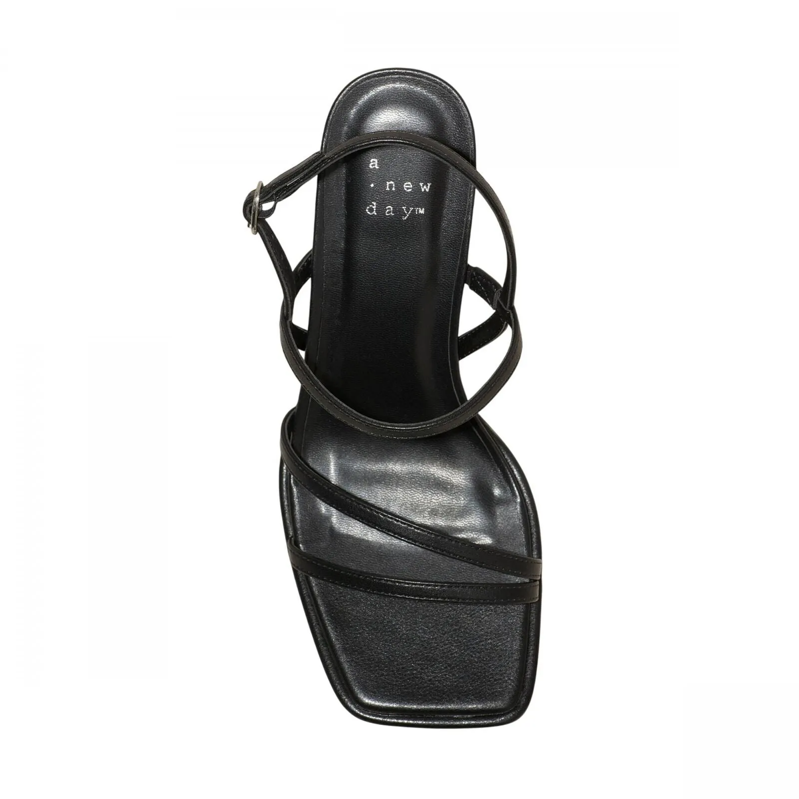 A New Day Womens Dottie Strappy Heels 87931635 Black 8.5M
