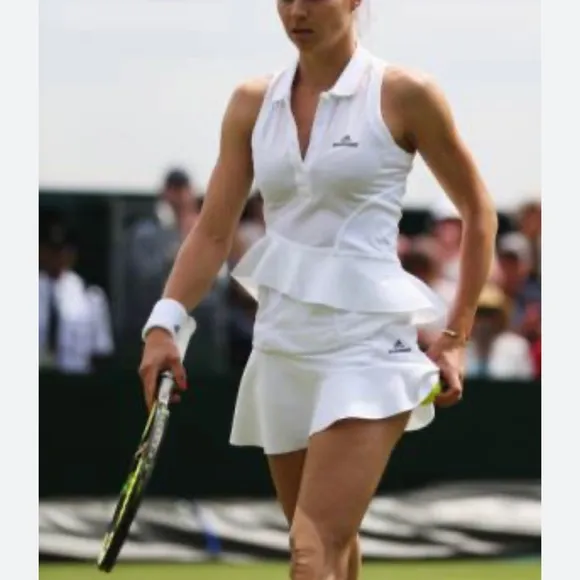 Adidas Stella McCartney Barricade Skort Ruffle Skirt w Shorts White Tennis Golf