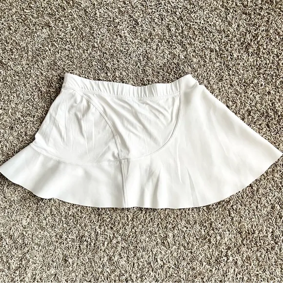 Adidas Stella McCartney Barricade Skort Ruffle Skirt w Shorts White Tennis Golf