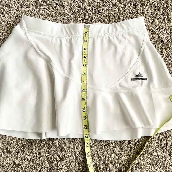 Adidas Stella McCartney Barricade Skort Ruffle Skirt w Shorts White Tennis Golf