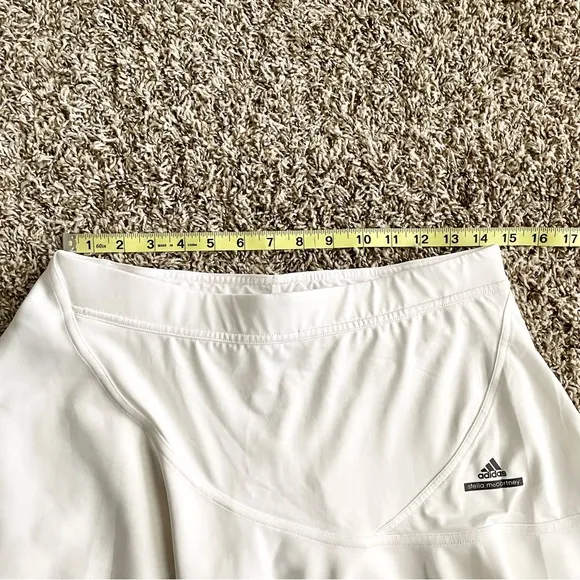 Adidas Stella McCartney Barricade Skort Ruffle Skirt w Shorts White Tennis Golf