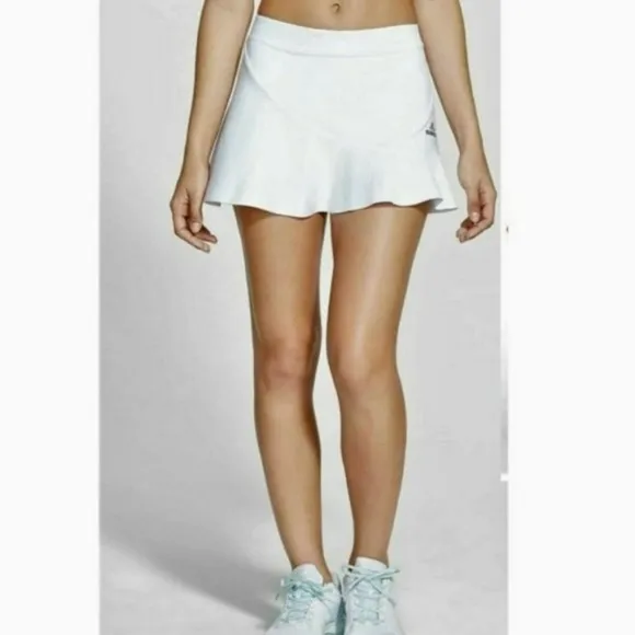 Adidas Stella McCartney Barricade Skort Ruffle Skirt w Shorts White Tennis Golf