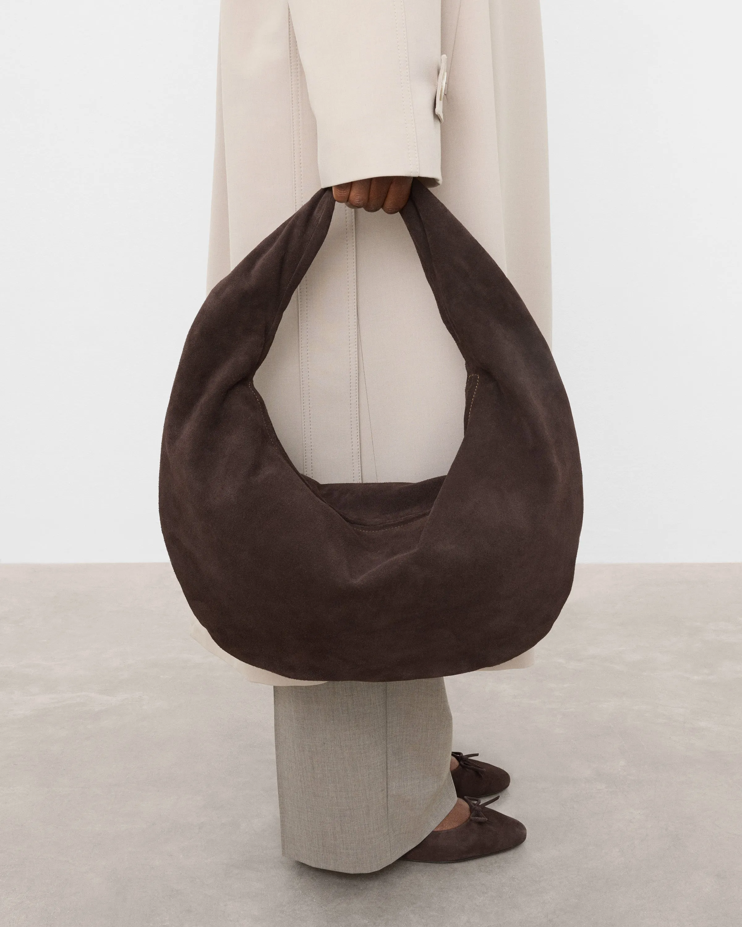 Alva Shoulder Bag Suede Chocolate