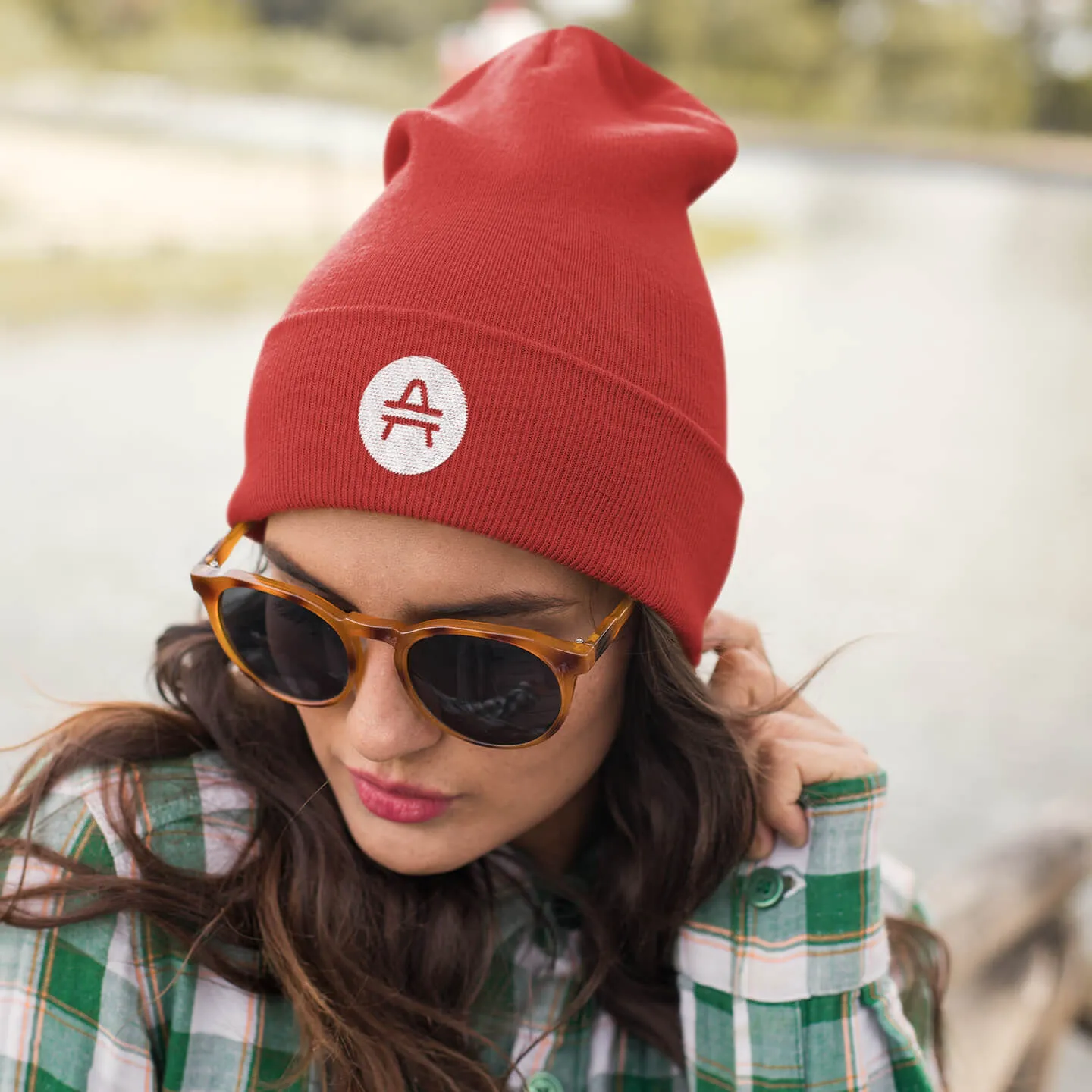 AMP Token Solid Alt-logo Beanie