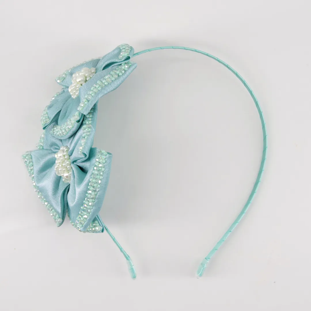 Angelina Designer Handmade Mint Kids Headband
