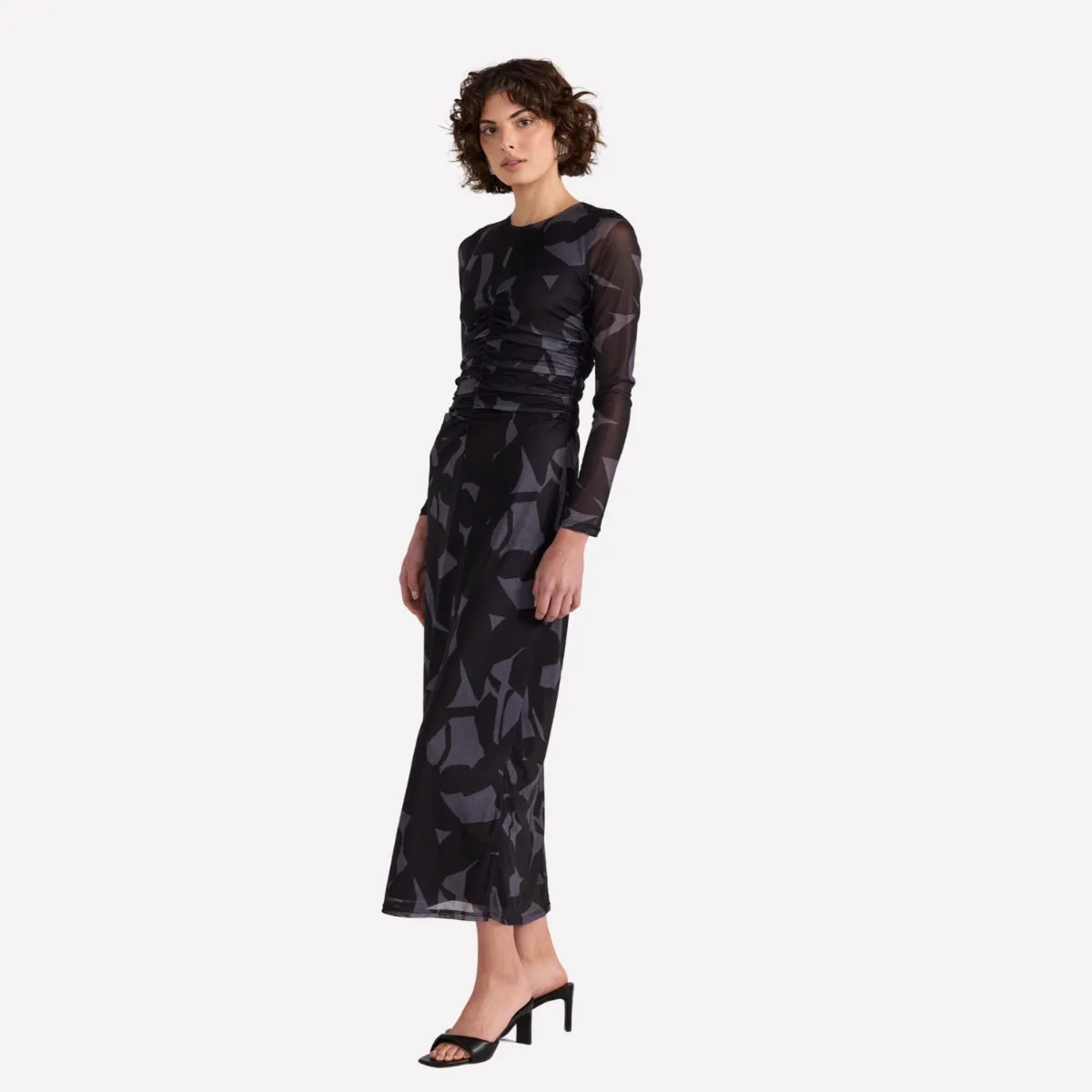 Aura Mesh Dress (Black/Grey)