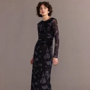Aura Mesh Dress (Black/Grey)