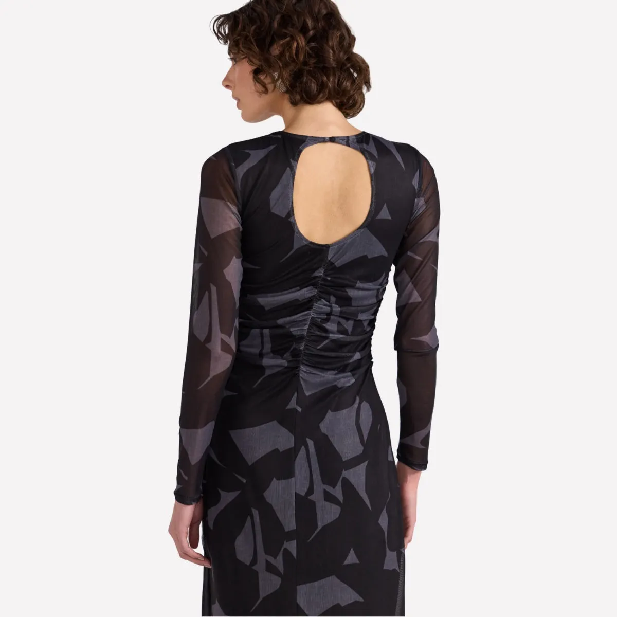 Aura Mesh Dress (Black/Grey)