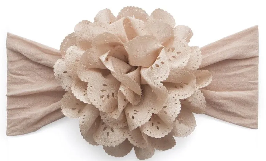Baby Bling Eyelet Flower-Blush