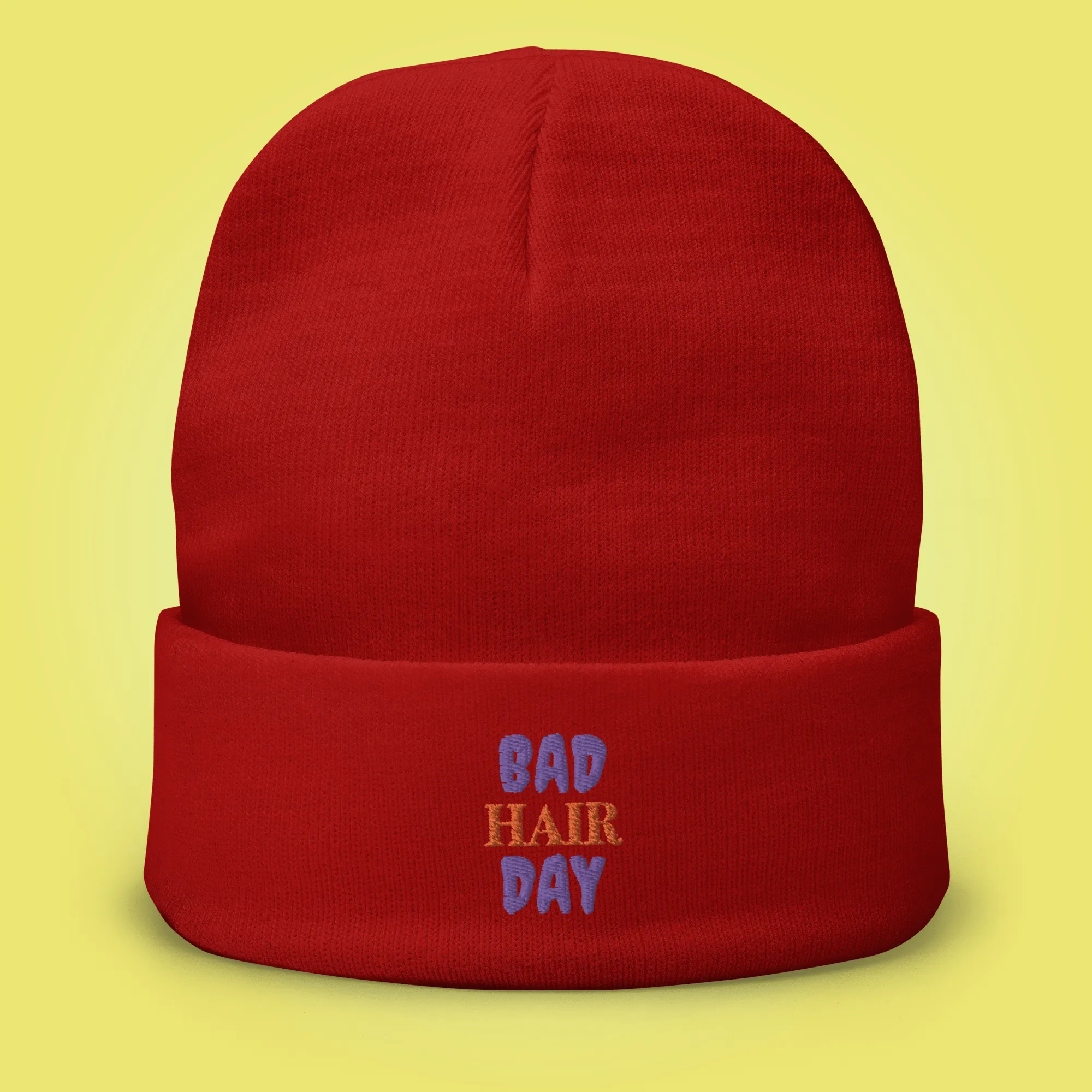 Bad Hair Day Embroidered Beanie
