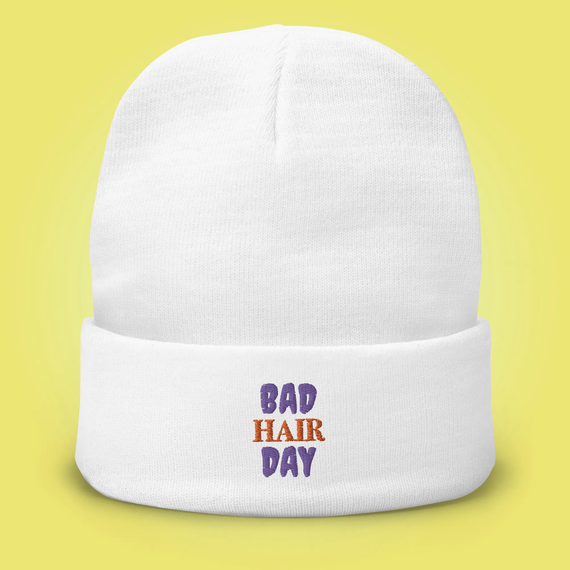 Bad Hair Day Embroidered Beanie