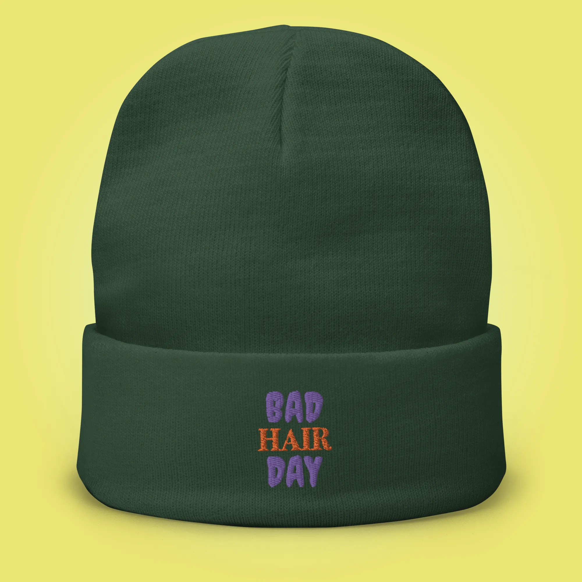 Bad Hair Day Embroidered Beanie