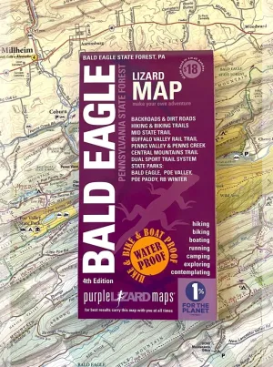 BALD EAGLE LIZARD MAP, PENNSYLVANIA
