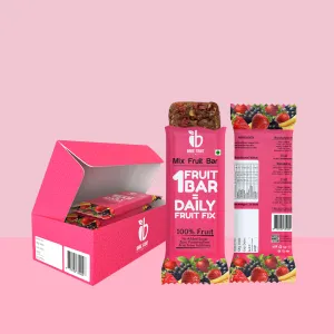 Bare Fruit Mix Fruit Bar | No Added Sugar, Zero Preservatives, Additive-Free | Healthy Energy Snack | Strawberry (Pack of 6)