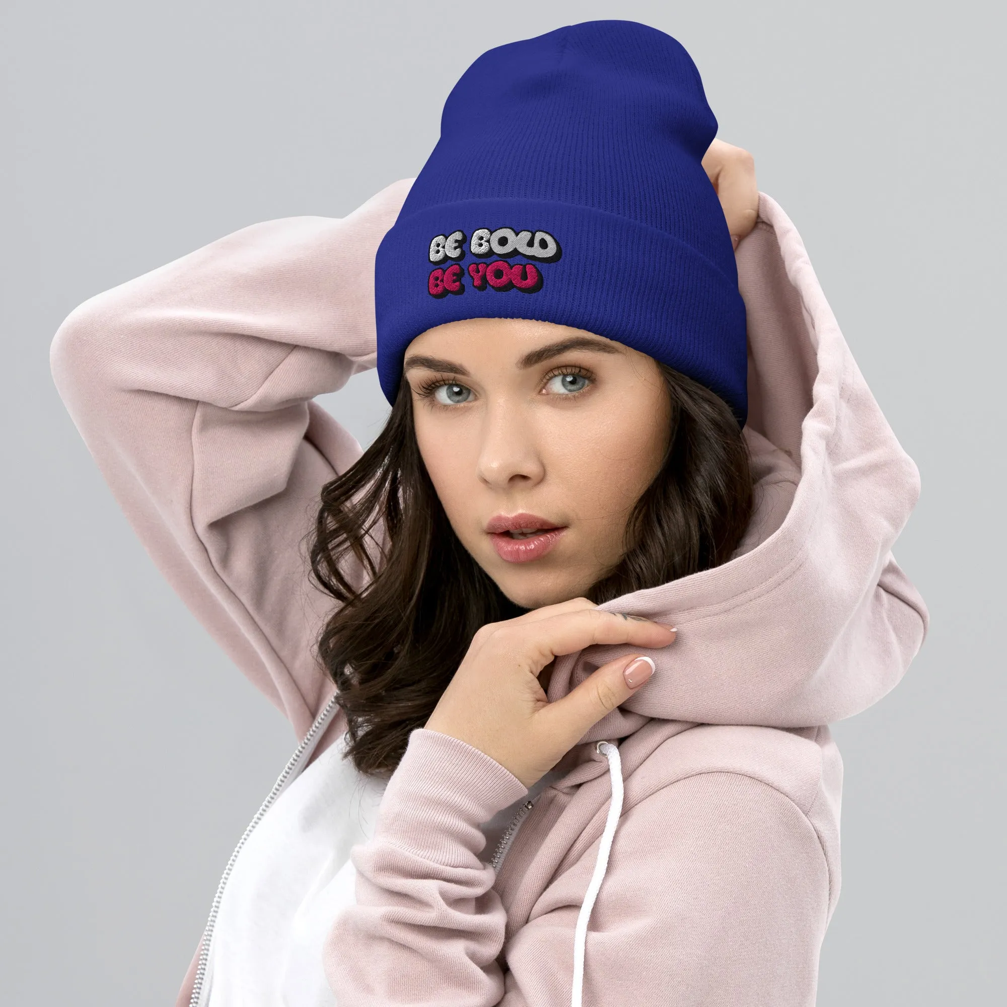 Be Bold Be You Stylish Cuffed Beanie - Totally Bri