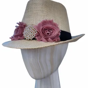 Beige "Celina" Trilby Hat