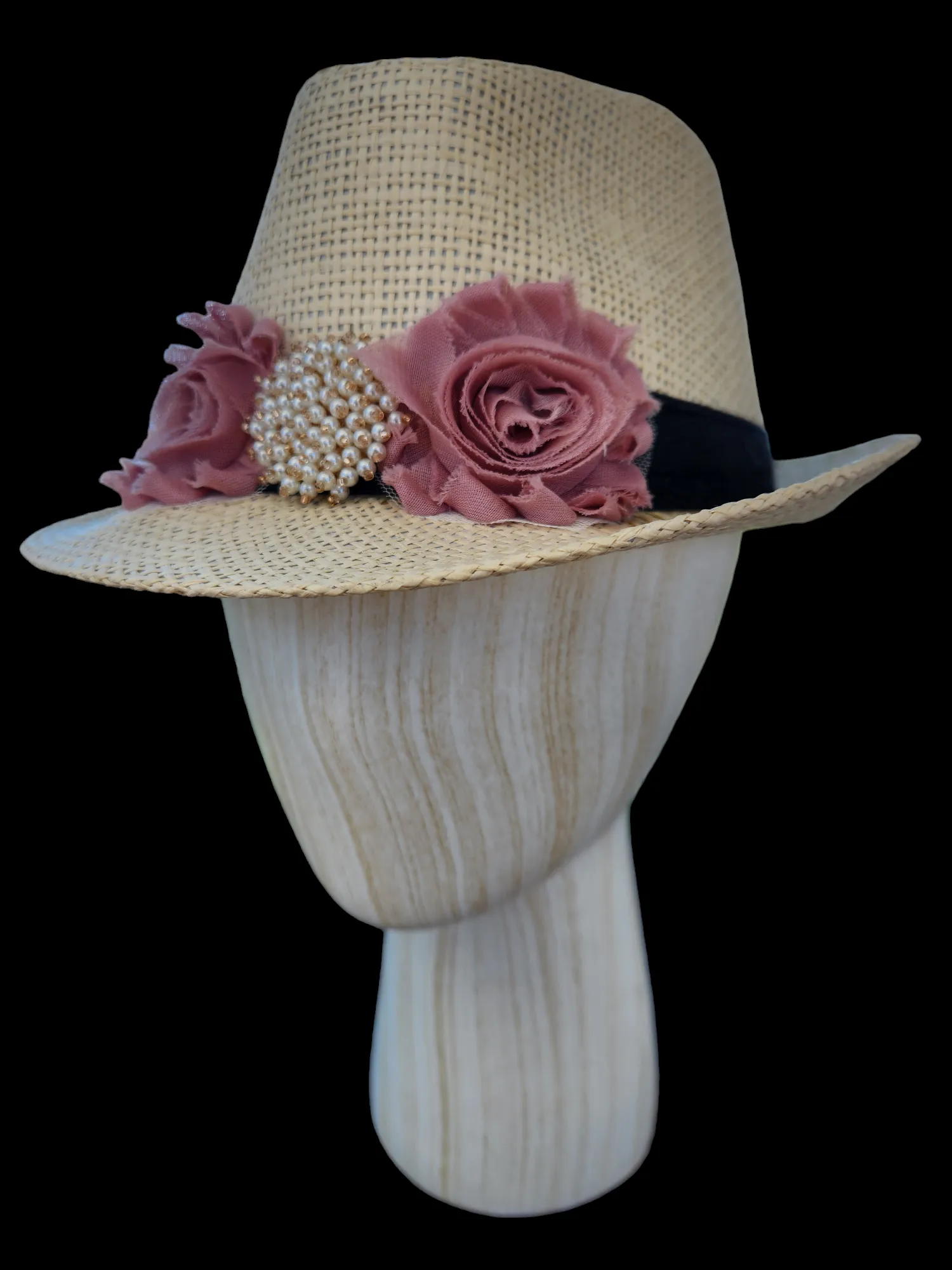 Beige "Celina" Trilby Hat
