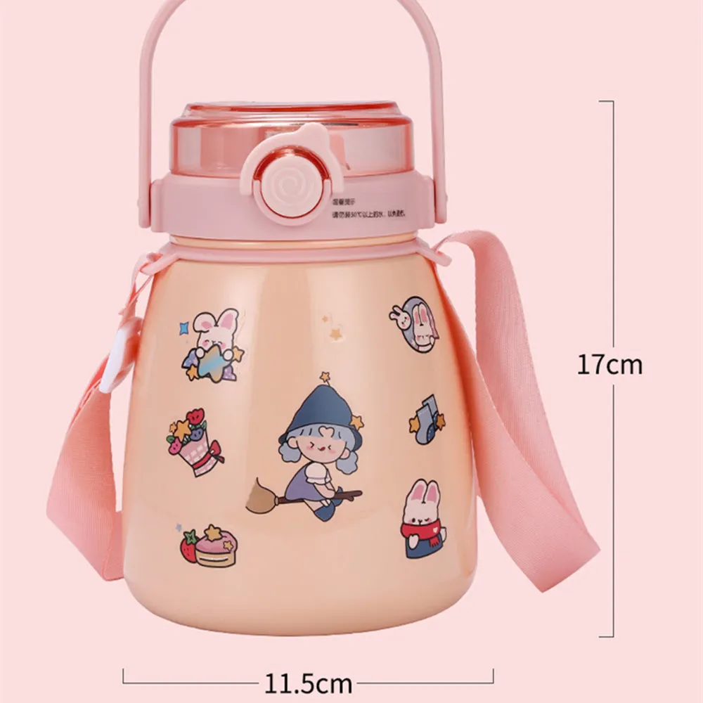 Big Belly Stainless Steel Water Bottles Leaf Proof 1000ml Large Capacity (Keep Cold and Warm)