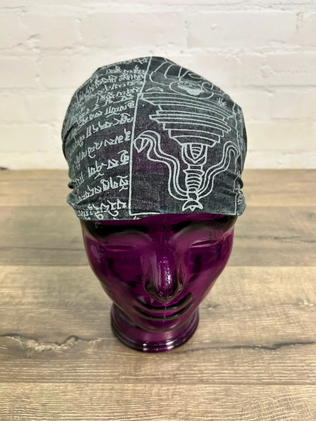 Black Prayer Print Headband