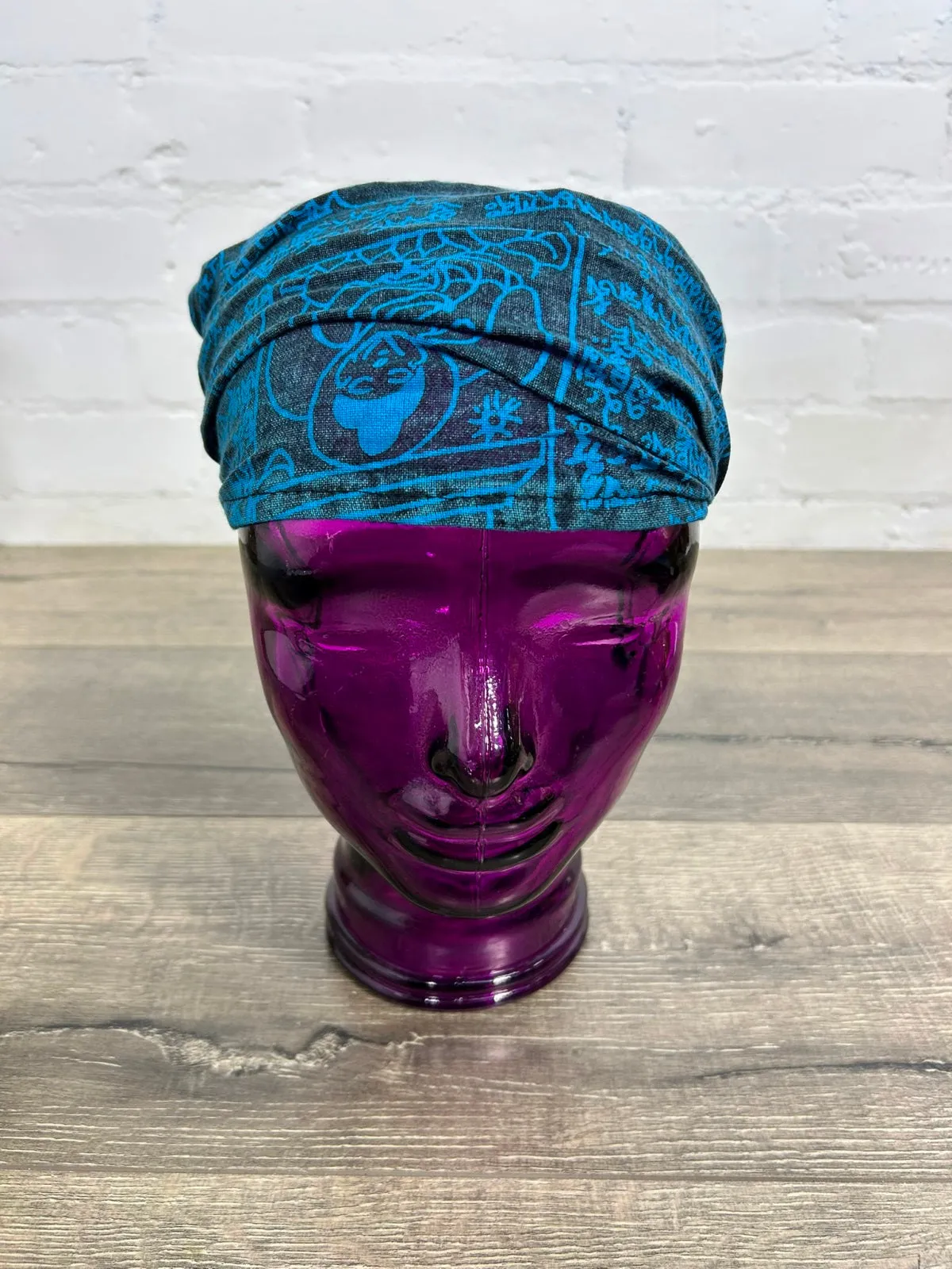 Black Prayer Print Headband