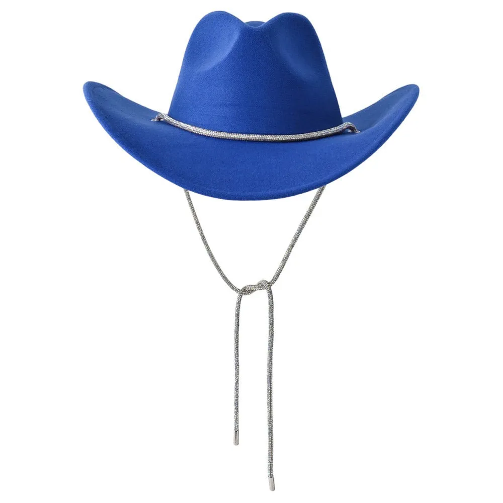 Bling Band Strap Cowboy Fedora Hat