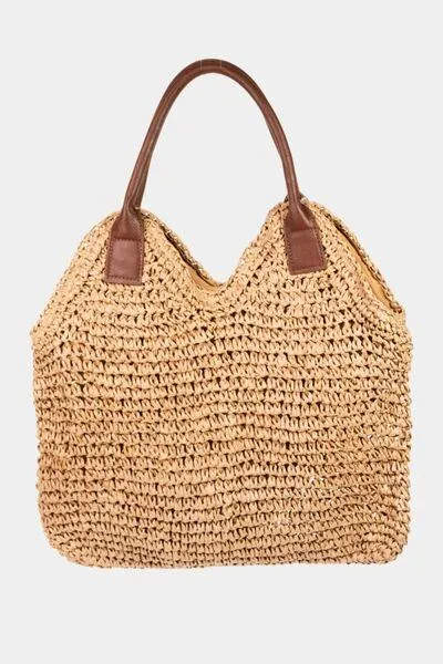 Bohemian Charm Braided Straw Shoulder Bag