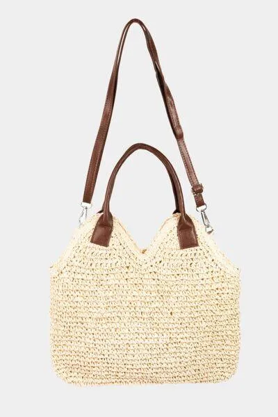 Bohemian Charm Braided Straw Shoulder Bag