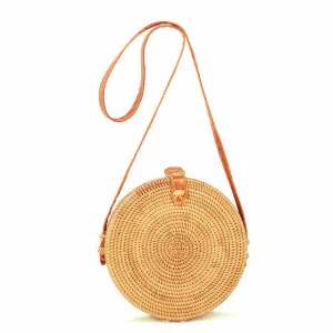 Bohemian Circle Wicker Rattan Shoulder Bag