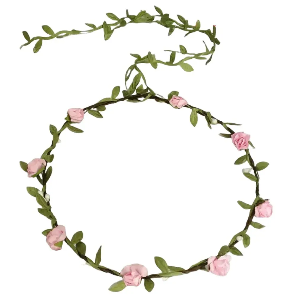 Bohemian Flower Headbands For Bride Crown Hair Band Wedding Floral Headband Garland Girl Flower Wreath Hair Accessories
