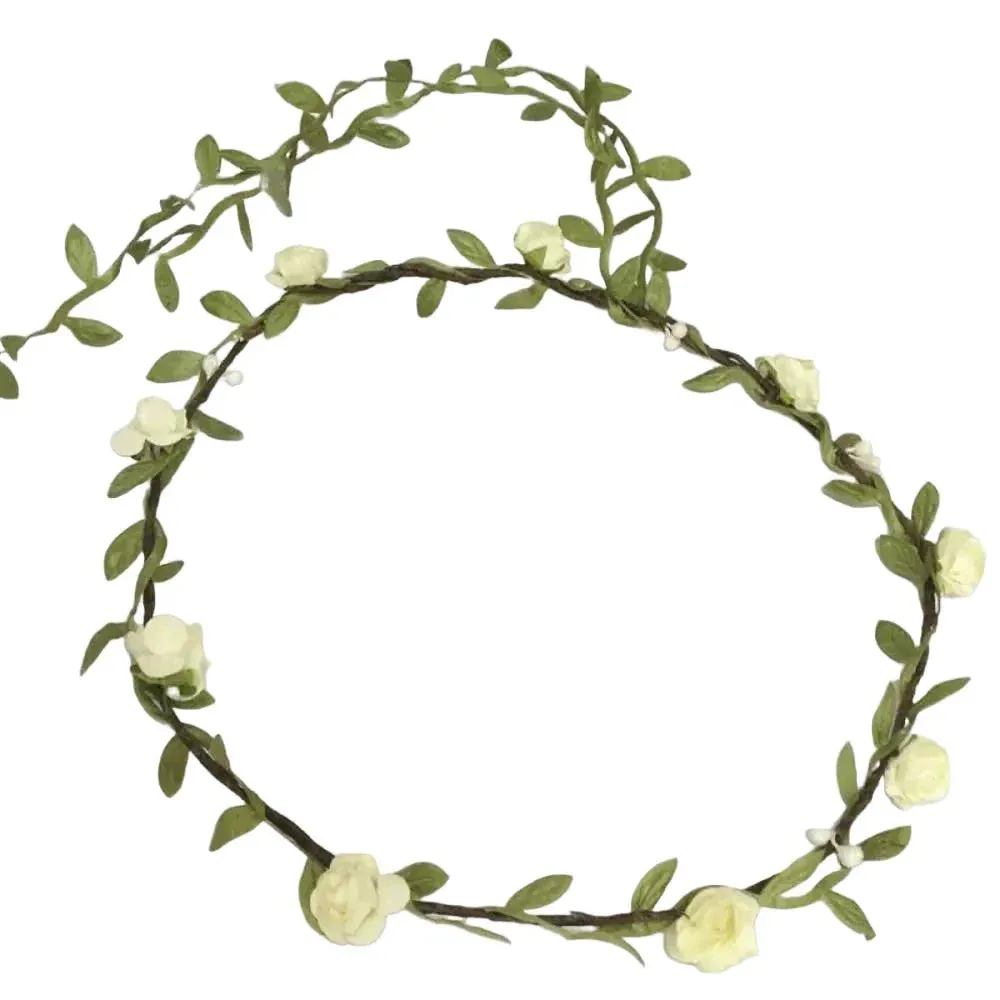 Bohemian Flower Headbands For Bride Crown Hair Band Wedding Floral Headband Garland Girl Flower Wreath Hair Accessories