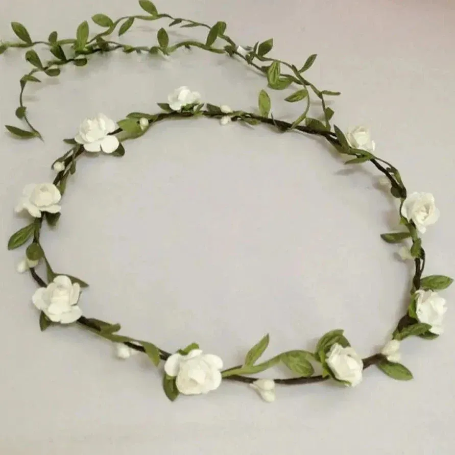 Bohemian Flower Headbands For Bride Crown Hair Band Wedding Floral Headband Garland Girl Flower Wreath Hair Accessories