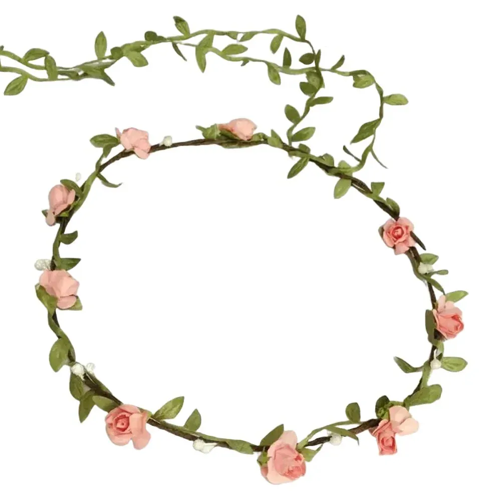 Bohemian Flower Headbands For Bride Crown Hair Band Wedding Floral Headband Garland Girl Flower Wreath Hair Accessories