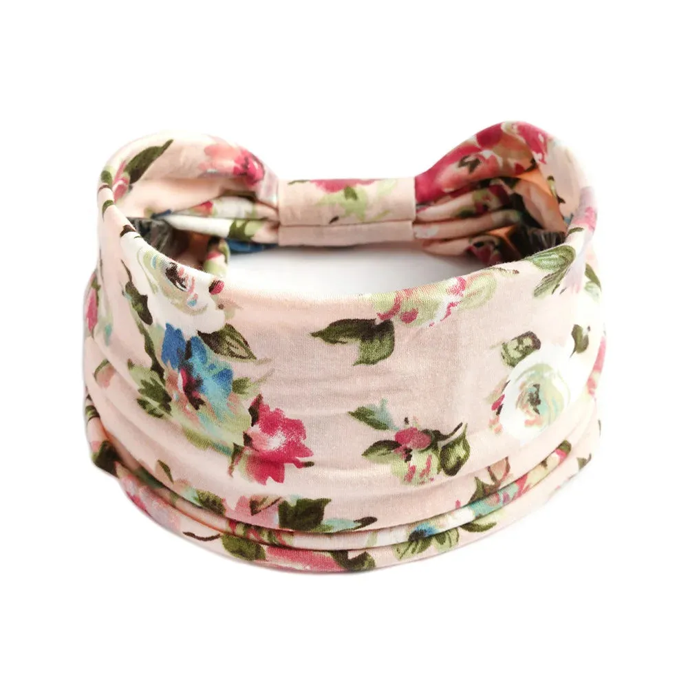 Bohemian Wide Cotton Stretch Headbands