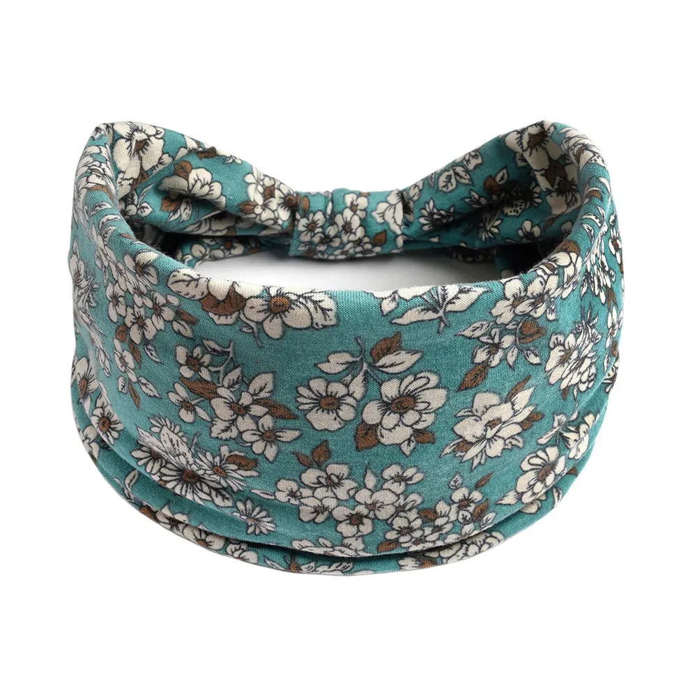 Bohemian Wide Cotton Stretch Headbands