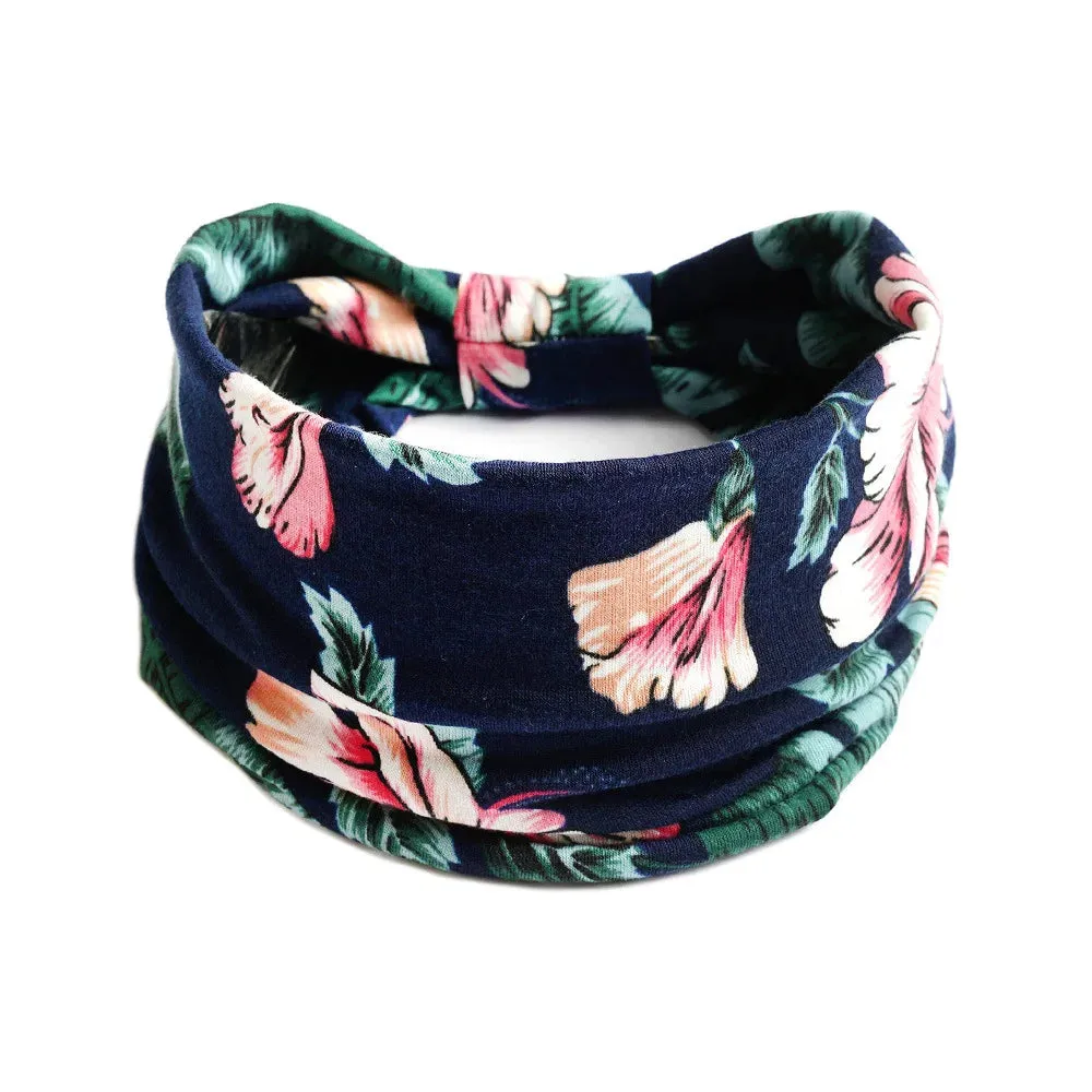 Bohemian Wide Cotton Stretch Headbands