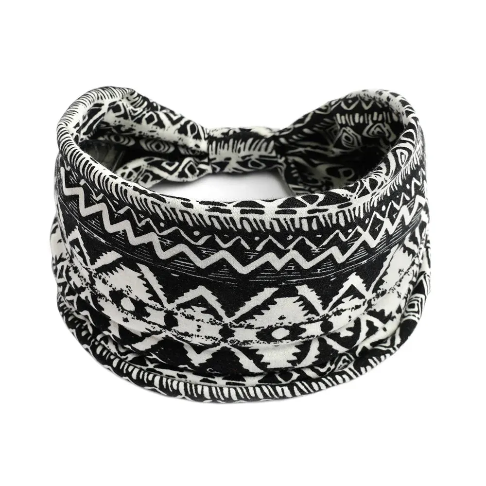 Bohemian Wide Cotton Stretch Headbands