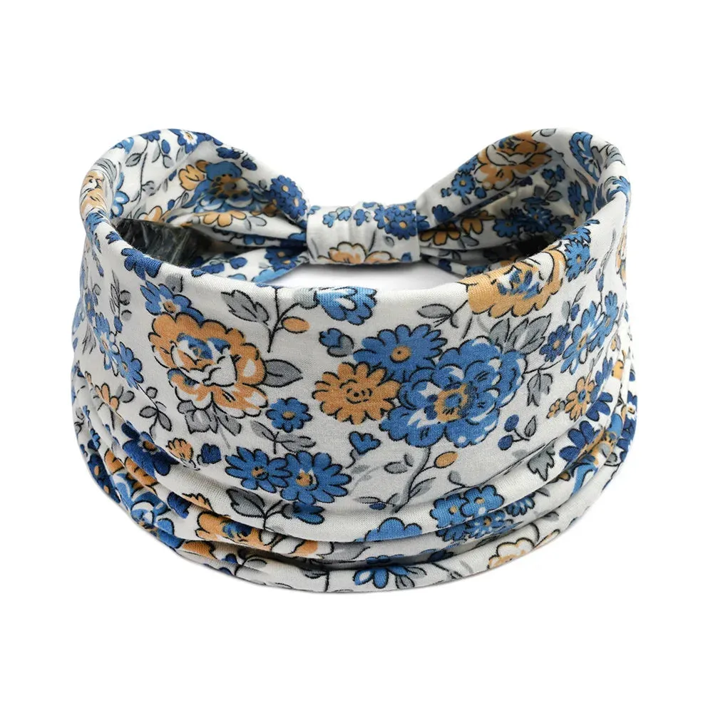 Bohemian Wide Cotton Stretch Headbands