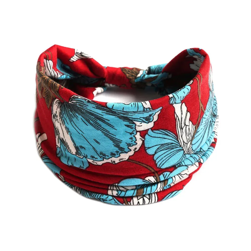 Bohemian Wide Cotton Stretch Headbands