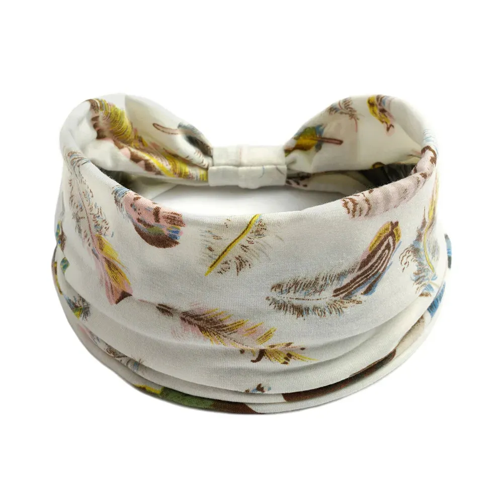 Bohemian Wide Cotton Stretch Headbands