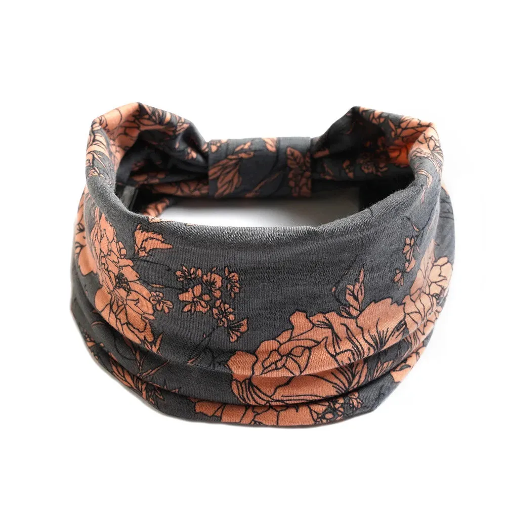 Bohemian Wide Cotton Stretch Headbands