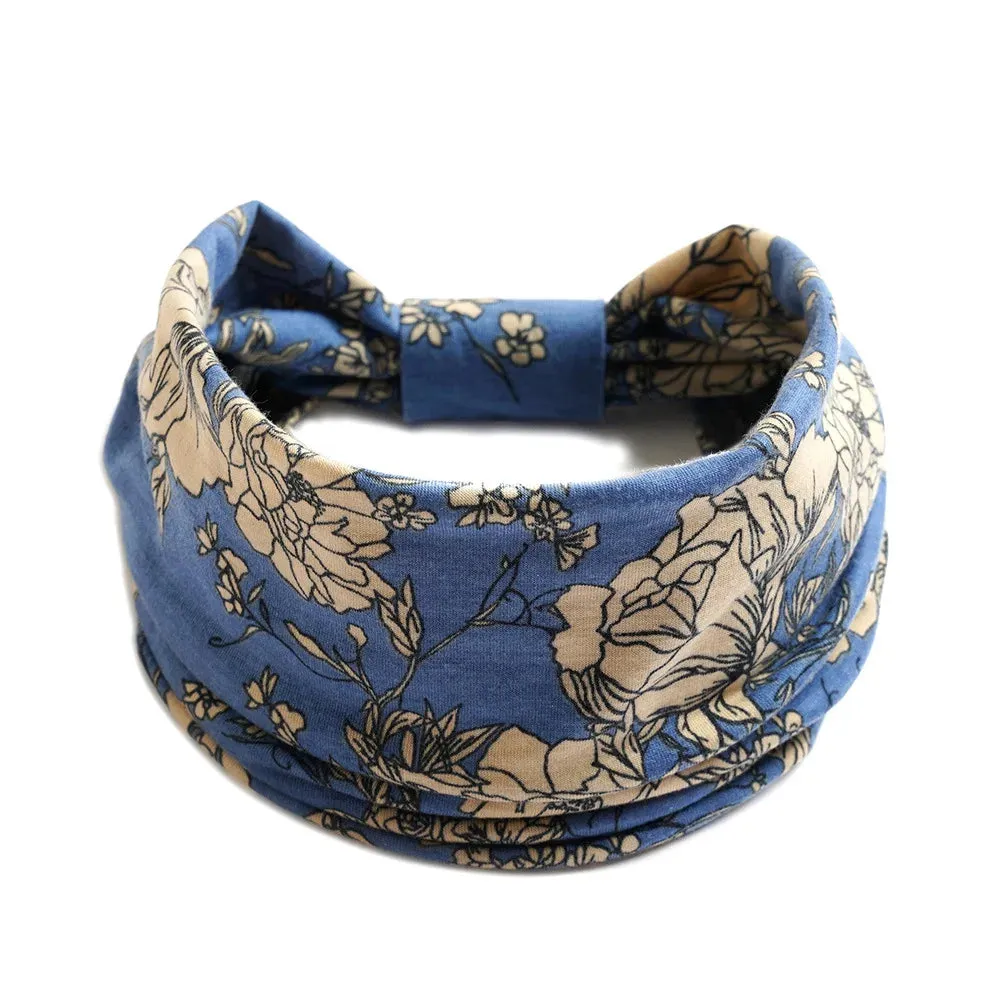 Bohemian Wide Cotton Stretch Headbands